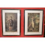 A pair of early 20th century mezzotint engravings, Gentlemen of The Highlands,