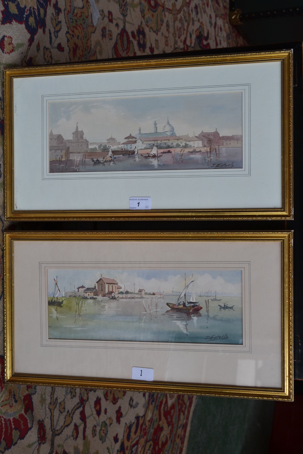 J**Estock
A Pair, Harbour Views
signed, watercolours, 12cm x 33.