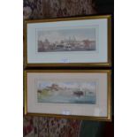 J**Estock
A Pair, Harbour Views
signed, watercolours, 12cm x 33.