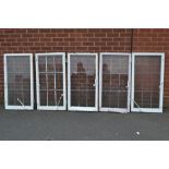 Architectural Salvage - sixteen casement windows, leaded lights including some window furniture,