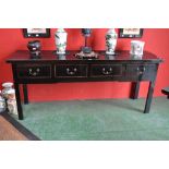 An Oriental style sideboard, four drawers,