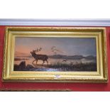 S Perett, (19th century)
Stag At Water Braying, 
signed, dated 1870, oil on canvas,