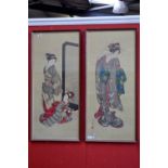 A pair of Japanese woodblock prints,