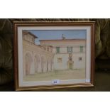 Gabriella Contigliani
Tuscan Mansion
signed watercolour, 33cm x 26cm,