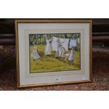 D Brindley (20th century)
Washing Day, signed, watercolour,