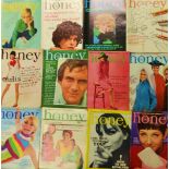 Fashion - Honey magazine, full set, Jan - Dec 1967, featuring Twiggy, May 67; Pin-ups,