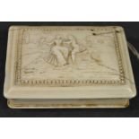 An 18th century Dieppe-type ivory snuff box,