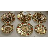 A Royal Crown Derby 1128 Imari coffee service, comprising five sucers, three cups, four side plates,