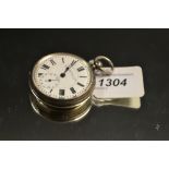 A silver adjusted lever pocket watch, Birmingham,