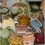 Ceramics - Mason's Fruit plate;  Sadler Championships teapot;  Beetroot storage jar, others similar,