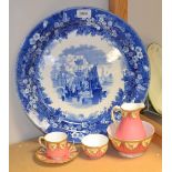 Ceramics - A Wedgwood Italian Lakes pattern blue and white circular plate,