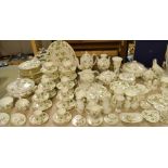 An extensive Wedgewood Wild Strawberry pattern dinner tea and table service including two tureens,