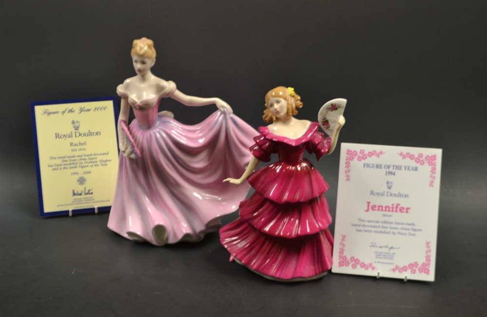 A Royal Doulton figure, Jennifer, HN3448, with certificate; another, Rachel, HN3976,