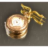 A lady's 9ct gold fobwatch,