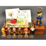 Boxes and Objects - a set of six icon painted metal Coronation Street figures;