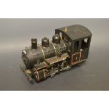 An Aristo-Craft G Gauge steam 0-4-0 tank engine, black livery, no 6, boiler no 209,