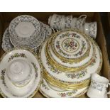Ceramics - a Royal Stafford Harmony tea service, comprising cake plate, side plates,