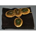 A Victorian gold scarab brooch