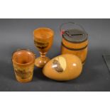 Collection 4 pieces of Mauchline Ware