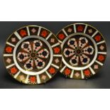 A pair of Royal Crown Derby 1128 Imari dessert plates, 21.