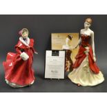 A Royal Doulton figure, The Skater, HN3439; another, Emily, HN4817,