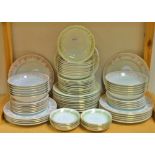 A Royal Wentworth Kingsworth pattern dinner service for ten, comprising dinner plates,
