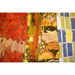 Textiles - retro curtains, Heals, Treetops by Grace Sullivan; a pair of Frances Price curtains,