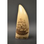 A whale tooth scrimshaw, Accept Dear Girl...