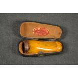 A 9ct gold mounted cigar holder, Peterson's,