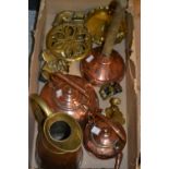 Brass and Copper- kettles, wick trimmers, chamber sticks, etc.