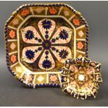 A Royal Crown Derby 1128 shaped square dish,