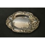 An Art Nouveau silver pin tray, Birmingham,