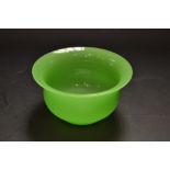 A Peking green glass flared bowl,