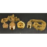 Jewellery - A 9ct gold belcher chain,