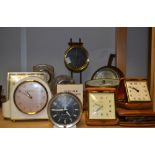 A brass aneroid barometer Shortland Smiths, clocks, barometer, travel clocks,