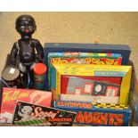 Toys - an original boxed Etch-a-Sketch, black baby doll, table tennis, Lotto, Mr Potato Head, etc.