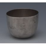 A George II silver tumbler cup, quite plain, 7cm diam,