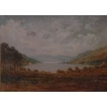 Alex Burke 
Loch Tay
signed, dated 1918, oil on canvas, 26.5cm x 36.