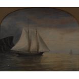 English School (19th century)
The Schooner of Lady Shippards, Cape Town 
initialled W.F.