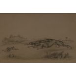 J Mather (19th century)
Hare Coursing
pencil, dated 1815,