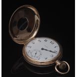 A 9ct gold Rolex half hunter pocket watch, serial no.