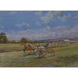 Michael Crawley (Contemporary)
Trotting Race
signed, watercolour, 29.5cm x 39.