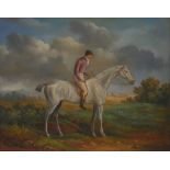 English School (19th century)
Grey Racehorse and Jockey
oil on canvas,