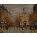 Antal Berkes (Hungarian 1874 - 1938)
A Busy Parisien Street
signed, oil on canvas,