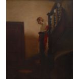 Ernest Townsend (1885-1944)
Coming Downstairs
signed, titled to verso, oil on canvas,