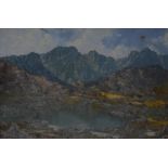 Charles Wyatt Warren (1908 - 1993)
North Wales 
indistinctly signed, oil on panel, 59.