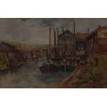 English School (late 19th century)
Moored Boat in a Harbour
indistinctly signed, watercolour,