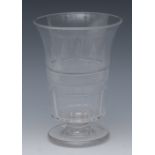 An early 19th century Irish flared cylindrical vase,