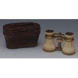 A pair of 19th century French ivory opera glasses, by J Gerf, Ingenieur, Gallerie Du Roi 9,