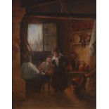 Continental School (19th century)
Figures in a Tavern
oil on panel,